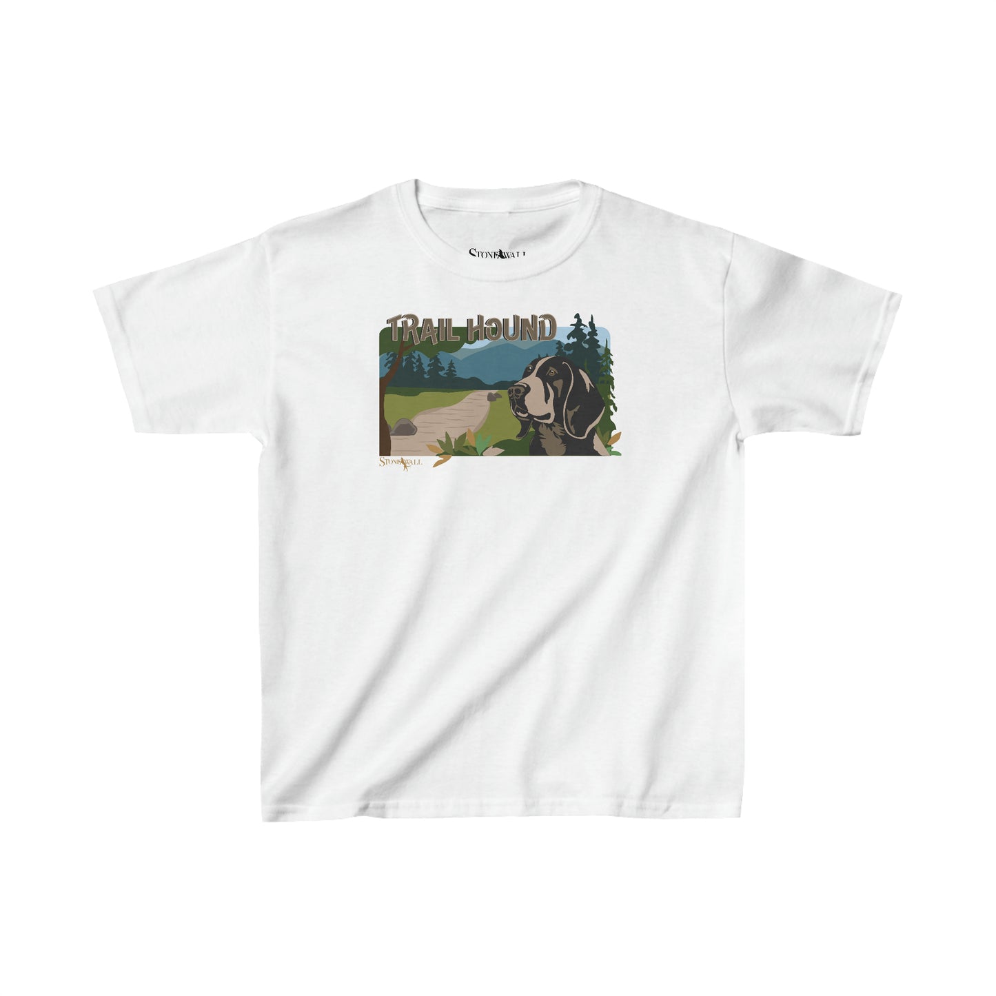 Youth- Trail Hound- White tee