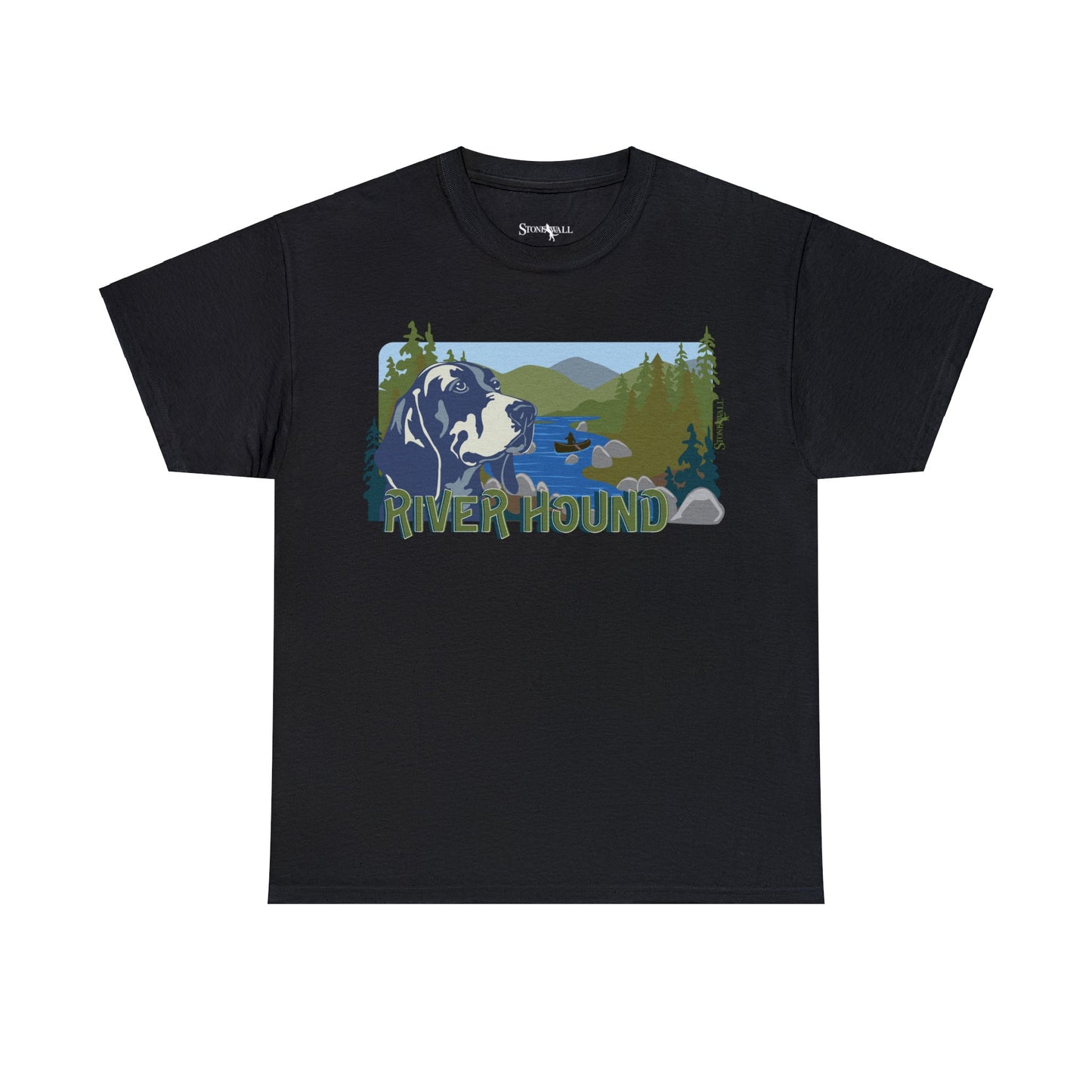 River Hound- Black tee
