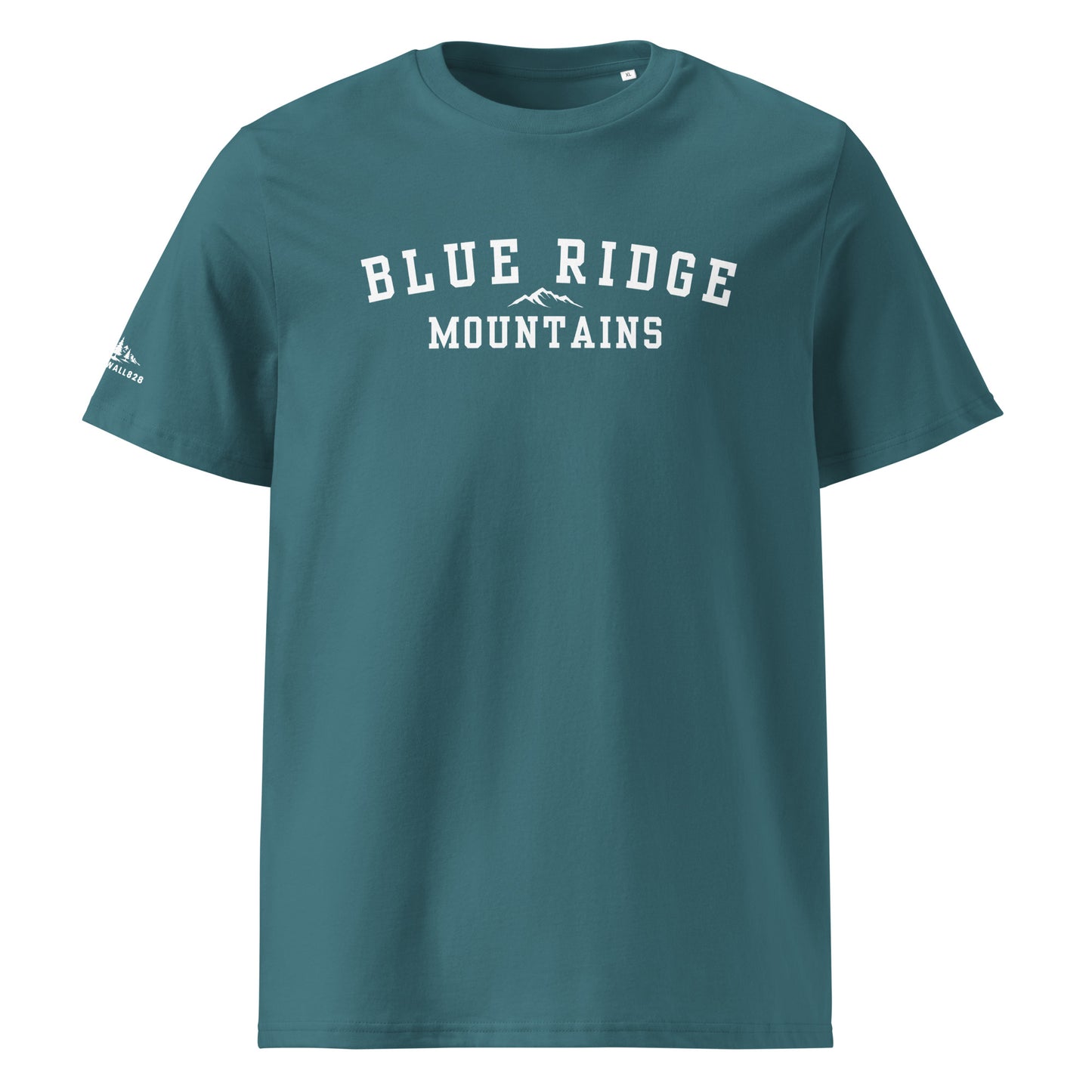 Product mockup. this tee is made for scenic drives, trailside stops, weekend getaways, and all the real moments that make up life in the Blue Ridge.