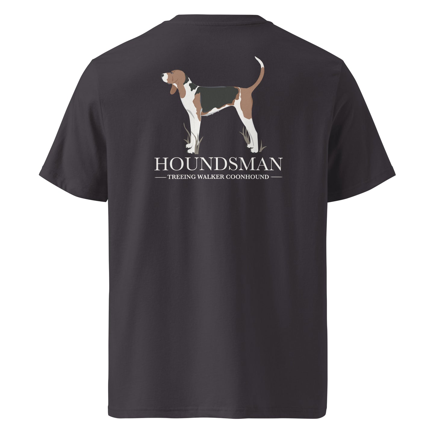 Featuring our signature Stonewall828 logo on the front, the back showcases the proud silhouette of a Treeing Walker Coonhound alongside the bold, timeless text, "Houndsman." It’s a simple, undeniable statement of who you are and the legendary mountain breed you stand behind. mockup