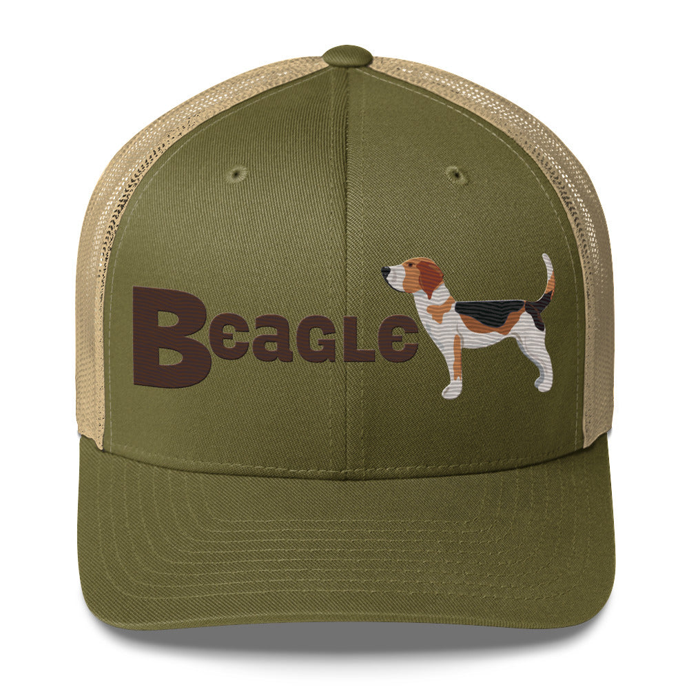 Beagle Trucker Hat- Embroidered Design