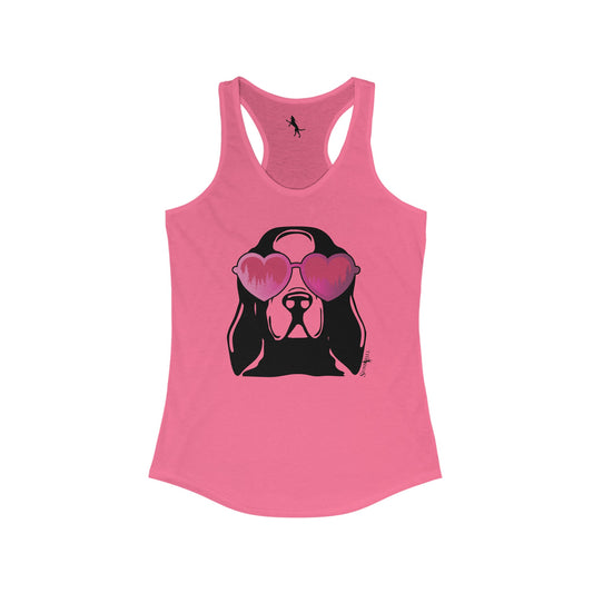 coonhound with love sunglasses tank