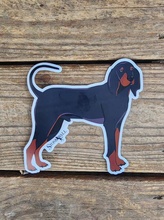 Black and Tan coonhound Decal