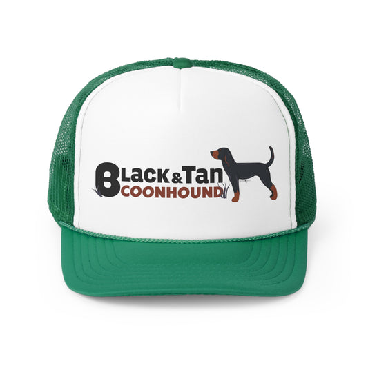 Black and Tan coonhound trucker hat