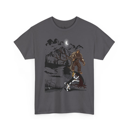 treeing bigfoot coonhound hunting t-shirt sasquatch dog graphic tee Stonewall828