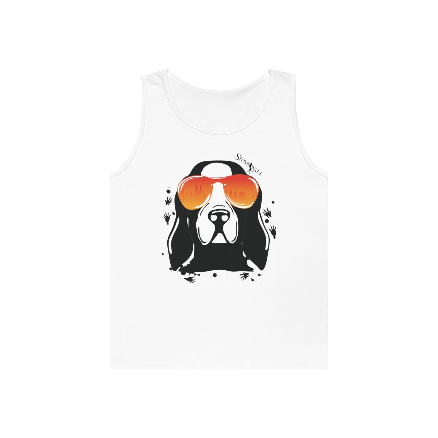 Funky coonhound tank with sunglasses