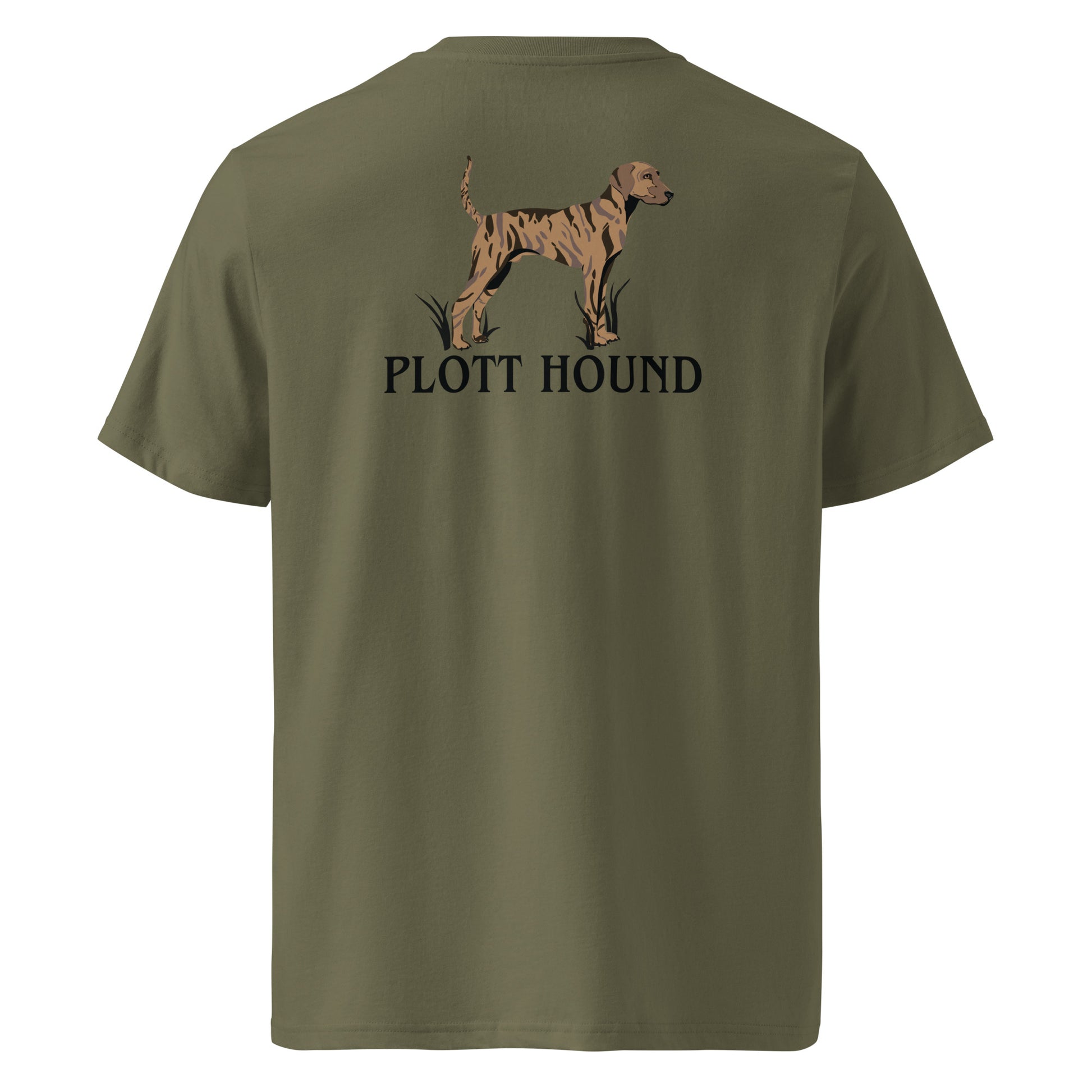 Product mockup. Featuring our signature Stonewall828 logo on the front, the back showcases the proud silhouette of a light brindle Plott Hound alongside the bold, timeless text: "Houndsman." It’s an undeniable badge of honor for the folks keeping our region's most historic hunting legacy alive.