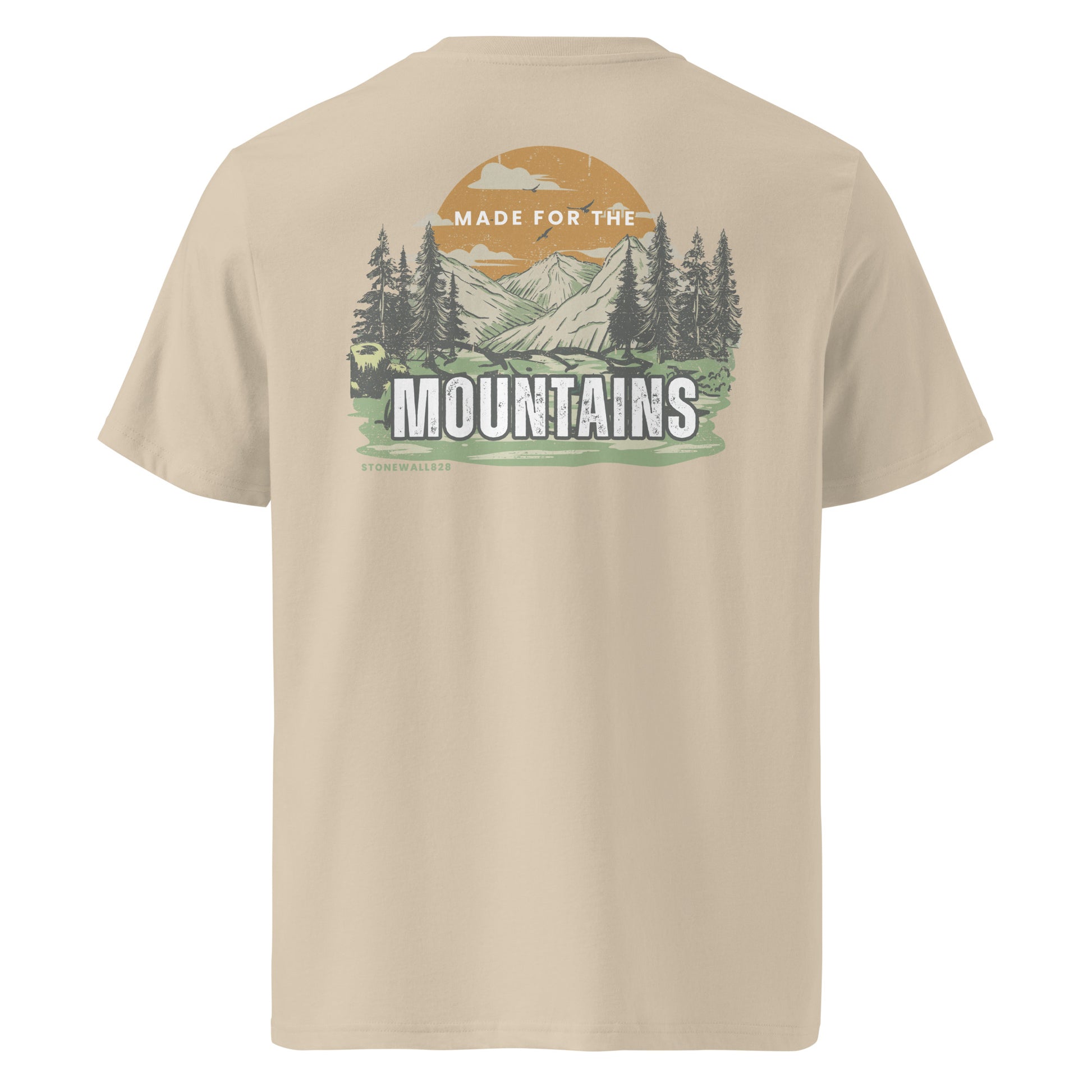 Product mockup. Inspired by the Appalachian Mountains, this heritage graphic tee was built for those who don't just visit the outdoors — but actually live it. From worn-in boots to the kind of days that end with a view, this design represents a lifestyle rooted in the mountains
