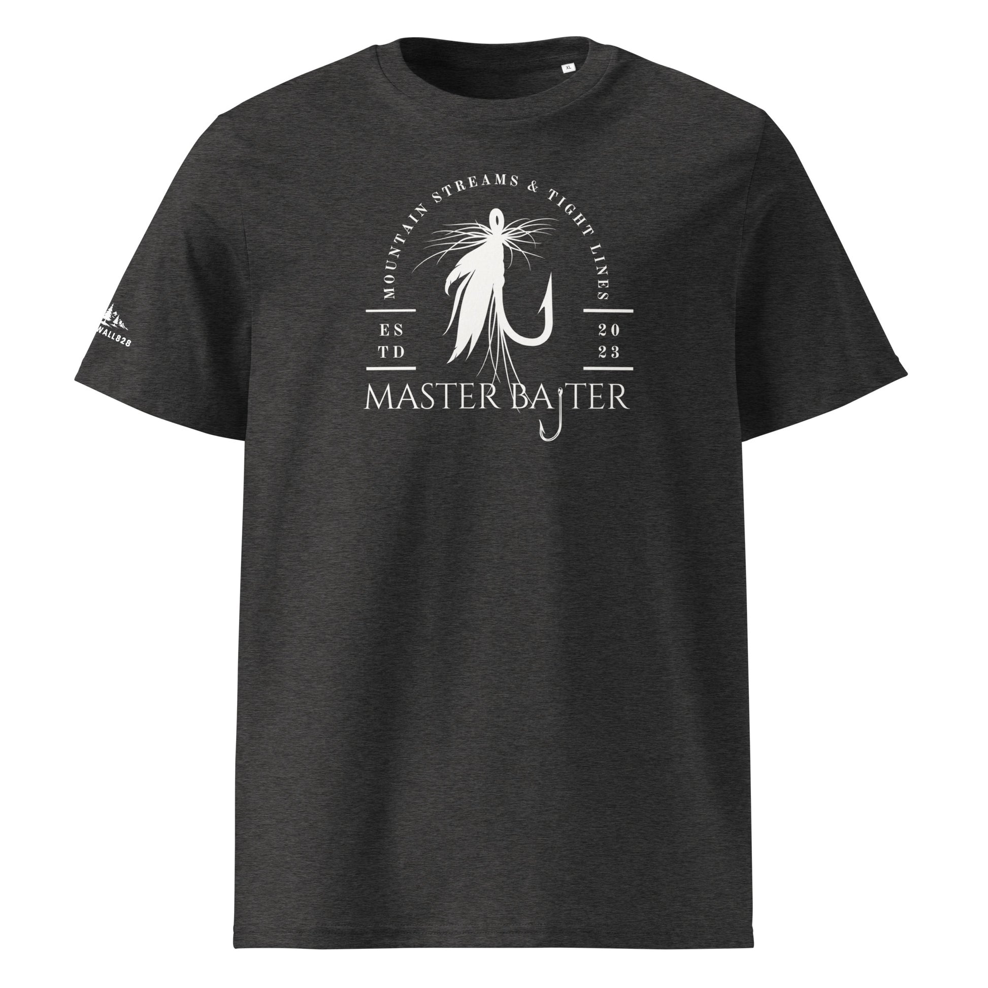 Product mockup. Inspired by the art of fly fishing, this heritage graphic tee brings humor and personality to every trip. Built for anglers who know their way around the water 