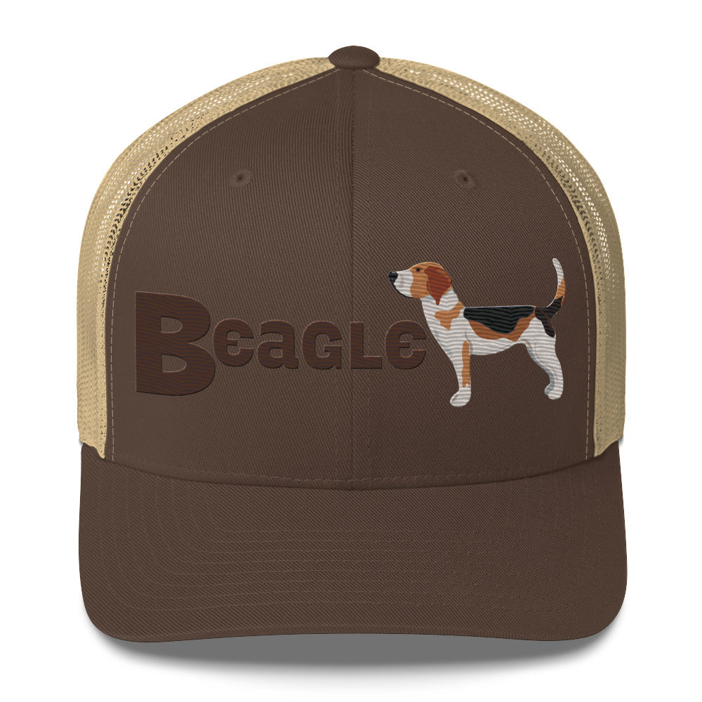 Beagle Trucker Hat- Embroidered Design