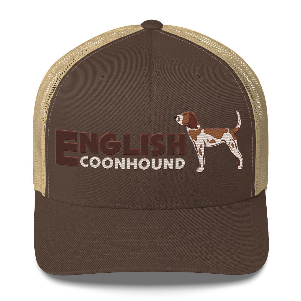 English Coonhound Trucker Hat- Embroidered Design