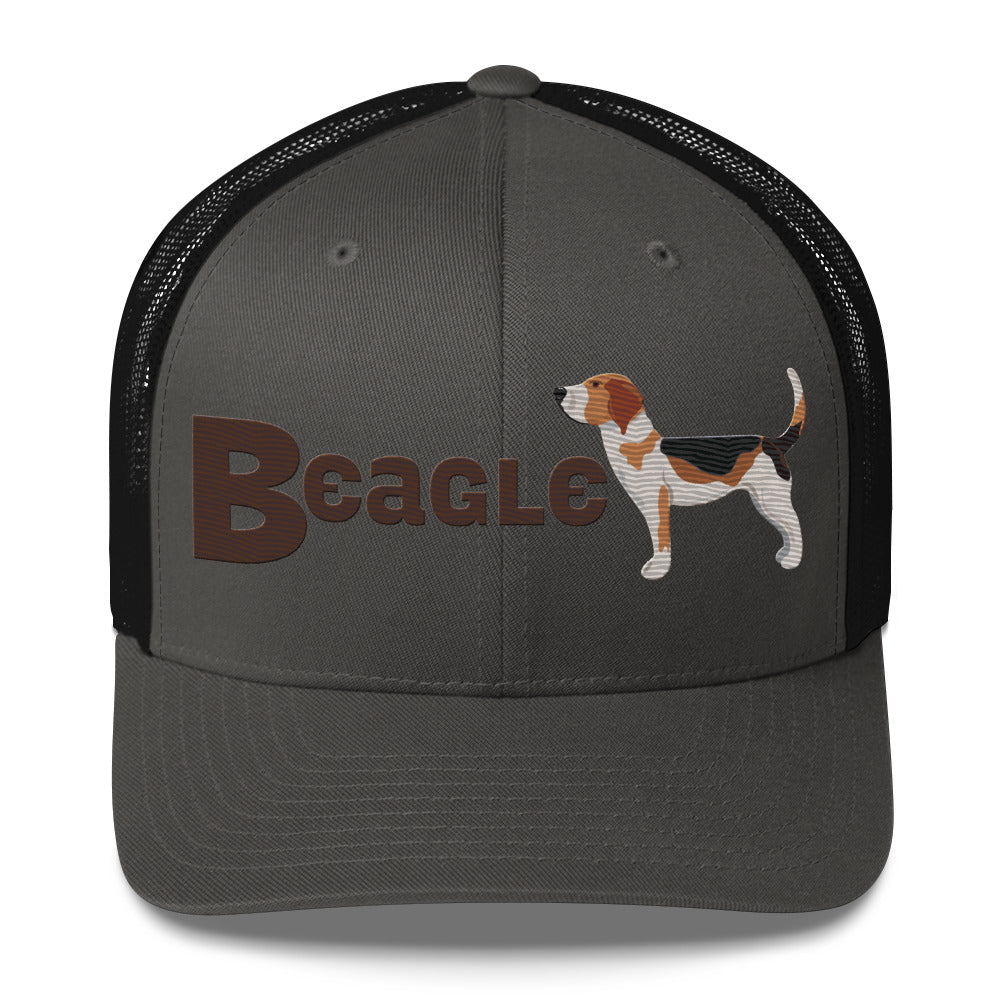 Beagle Trucker Hat- Embroidered Design