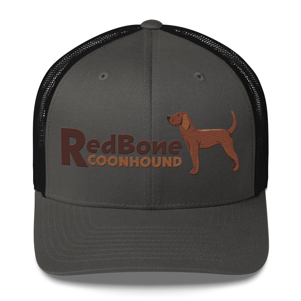 Redbone Coonhound Trucker Hat- Embroidered Design