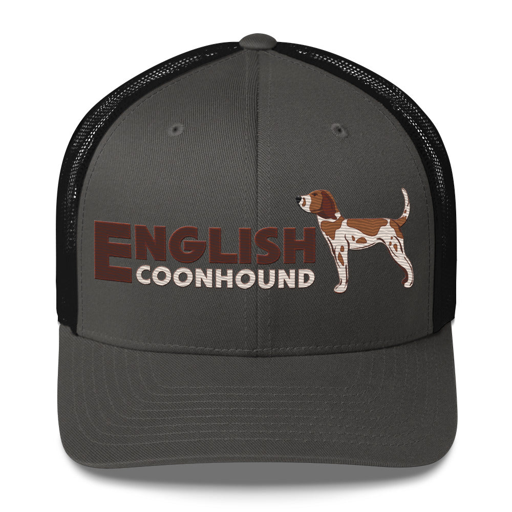 English Coonhound Trucker Hat- Embroidered Design