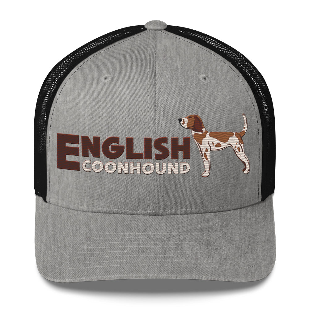 English Coonhound Trucker Hat- Embroidered Design