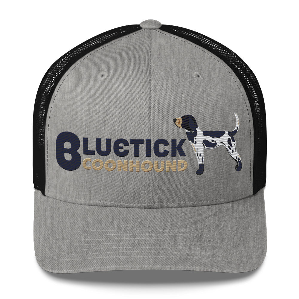 Bluetick Coonhound Trucker Hat- Embroidered Design