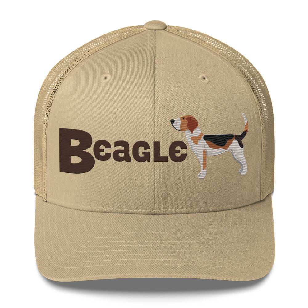 Beagle Trucker Hat- Embroidered Design