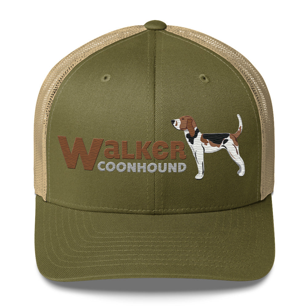 Walker Coonhound Trucker Hat- Embroidered Design