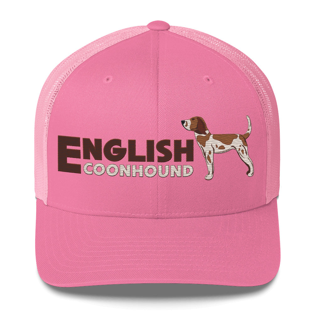 English Coonhound Trucker Hat- Embroidered Design