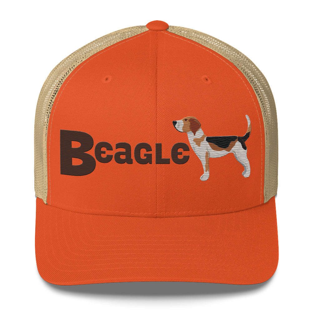 Beagle Trucker Hat- Embroidered Design