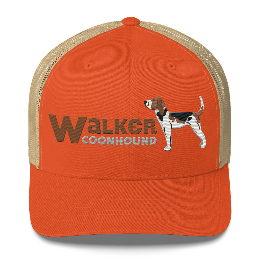 Walker Coonhound Trucker Hat- Embroidered Design