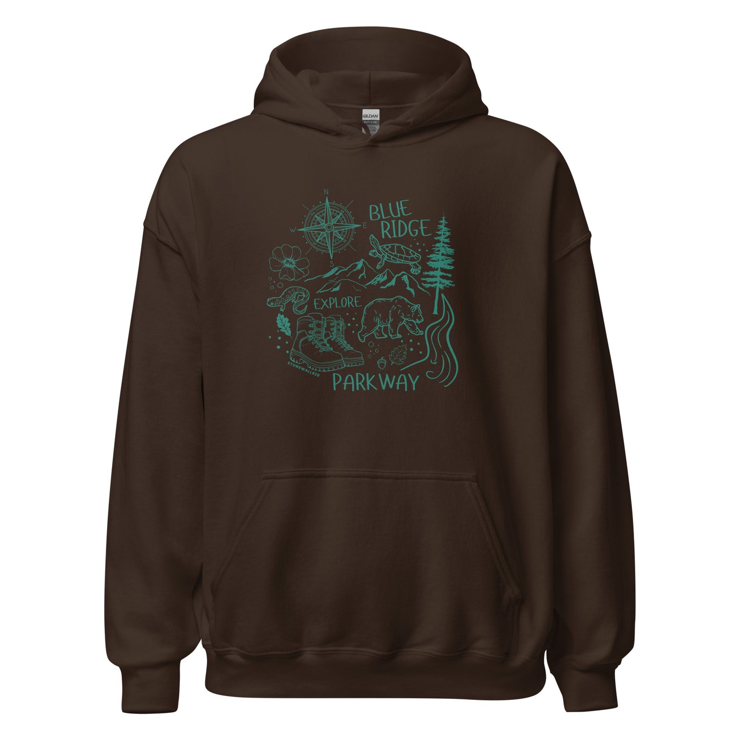 Blue Ridge Parkway graphic hoodie scenic mountain drive apparel Stonewall828