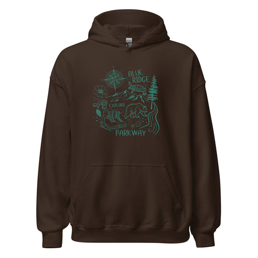Blue Ridge Parkway graphic hoodie scenic mountain drive apparel Stonewall828